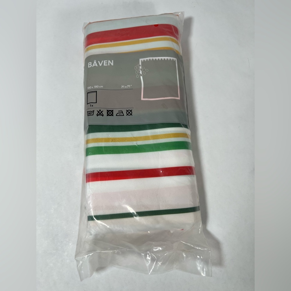 IKEA BÄVEN Striped shower curtain